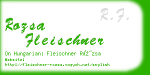 rozsa fleischner business card